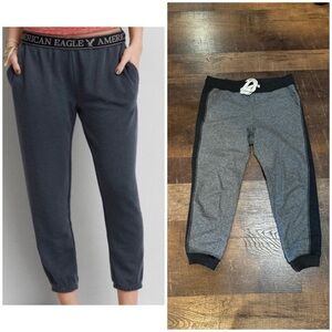 AE Vintage Y2K 2000’s Gray Cropped Capris Sweatpants S